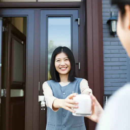 我的邻居昨天借给我一杯糖。