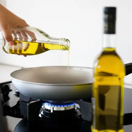 我用橄榄油做饭。