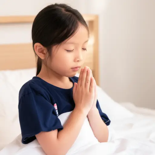 她每晚睡前都会祷告。