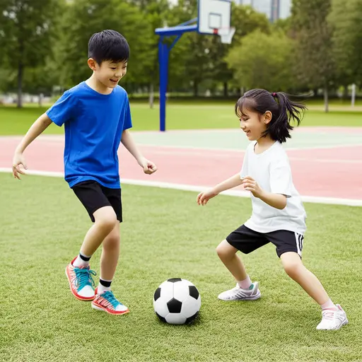 我弟弟喜欢足球，而我妹妹喜欢篮球。