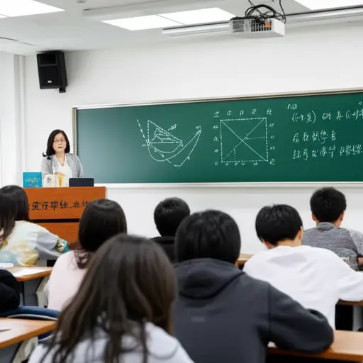 教授在课堂上解释了经济学的基础知识。