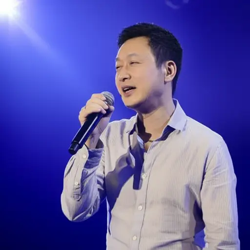 他有一副非常深沉的嗓音。