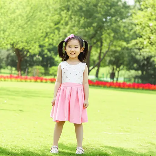 我的女儿五岁了。