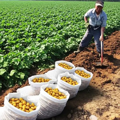 今年我们土豆丰收了。