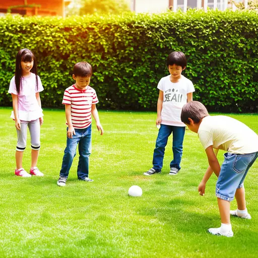 孩子们在后院打棒球时丢了一个棒球。