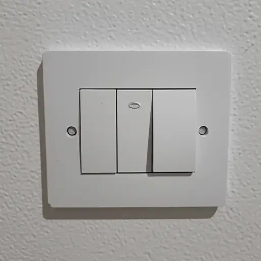 墙上的电灯开关需要修理。