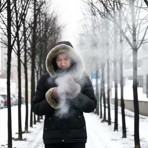 由于天气寒冷，有些日子我不得不戴手套。