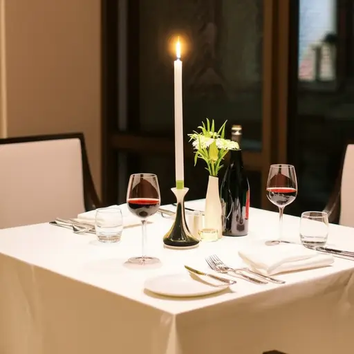 他们计划了一顿两人的浪漫晚餐。