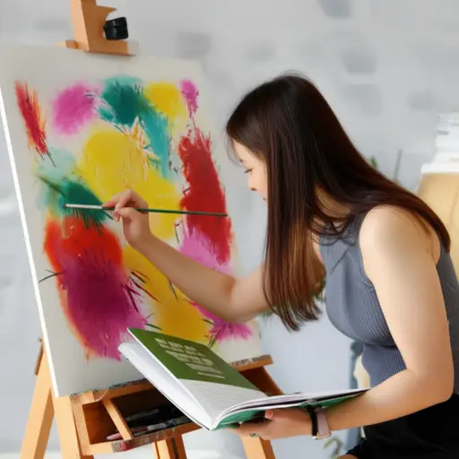 她是一位有创造力的艺术家，但需要改进技巧才能成为大师。