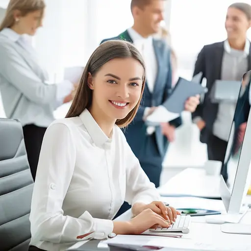 一个月后，她在新工作中感到自在自如。