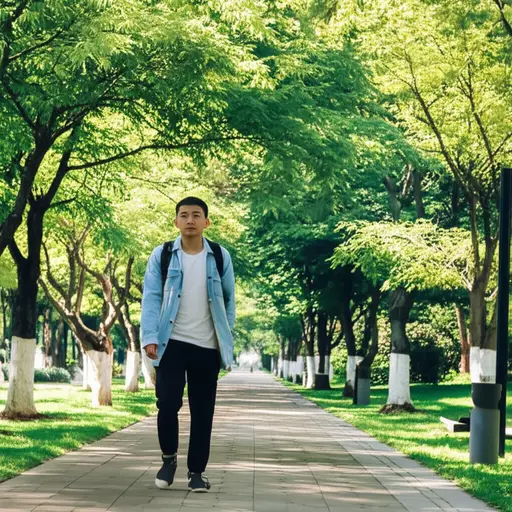 他出去散步呼吸新鲜空气。