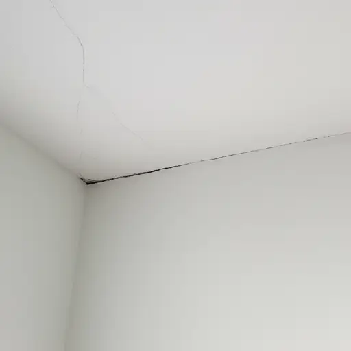 我注意到天花板上有条裂缝。