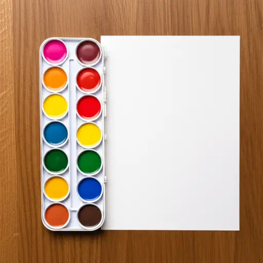 我们必须带颜料和一张纸。