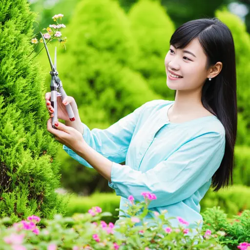 她主动提出帮忙打理花园。