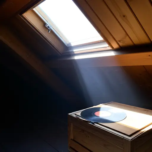 我在阁楼里发现了一张旧的乙烯基唱片。