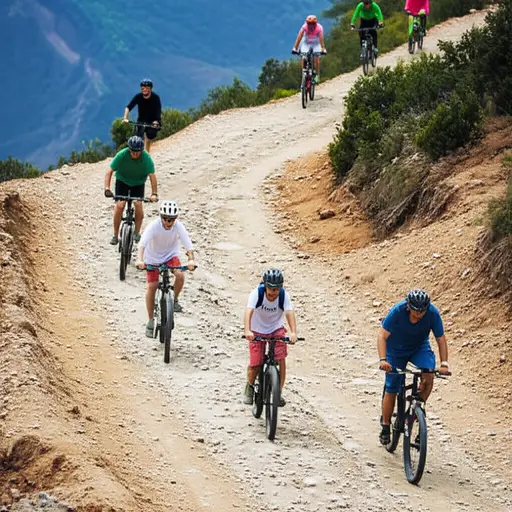 我对他们能在粗糙的地形上骑自行车印象深刻。