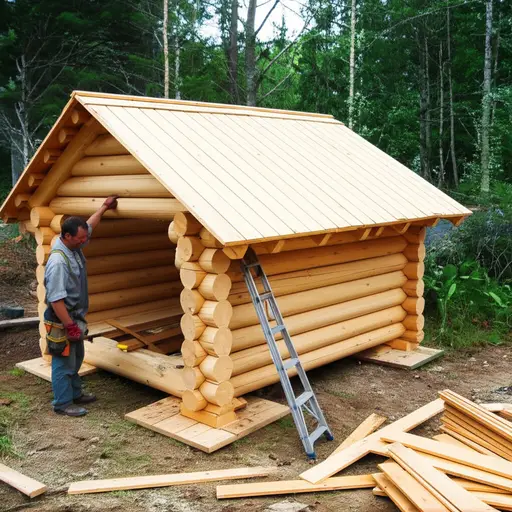 他完全靠自己建造了这座房子。