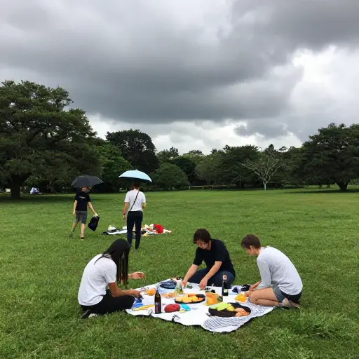 更糟糕的是，我们刚开始野餐就下起雨来了。