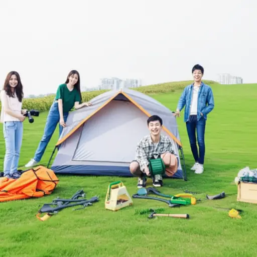 我们在十分钟内就把帐篷搭好了。