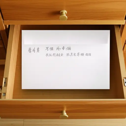我在抽屉里发现了一个信封，上面写着一个地址。