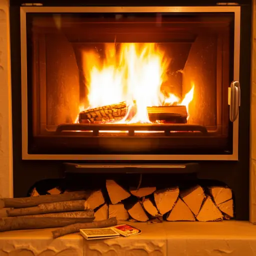 过了一会儿，我找到了火柴和木柴，很快壁炉里就燃起了温暖舒适的火焰。