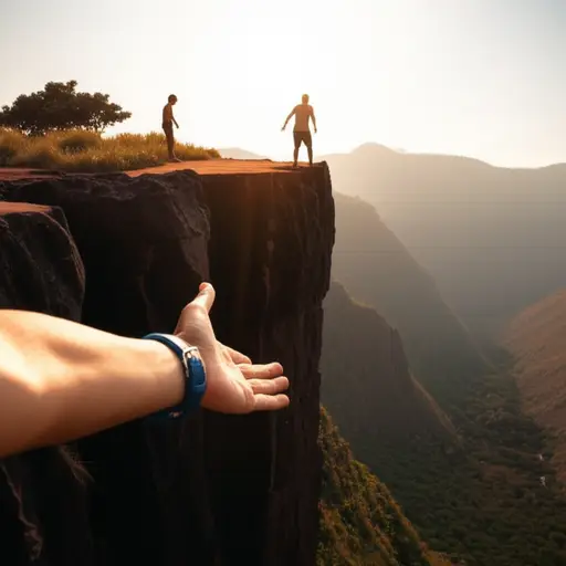 请从边缘后退。