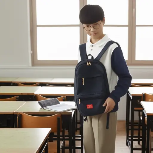 所以我回到教室，拿起我的包回家了。