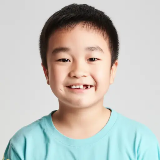 他的一颗前牙掉了。