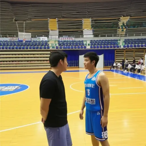 我在一个篮球锦标赛上遇到了他，他叫马克。