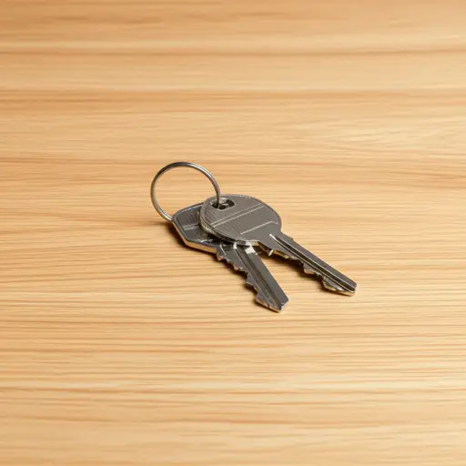 我确定我把钥匙放在桌上了。