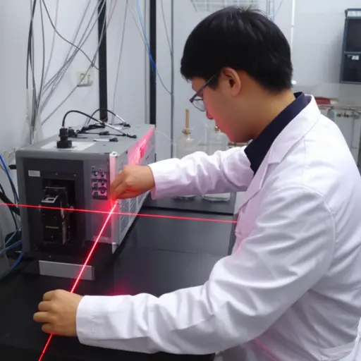 科学家在实验中使用了一道激光束。