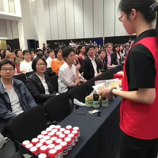 在音乐会上，我必须做的是向观众分发茶点。