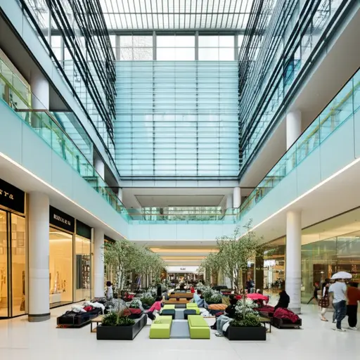 下雨天，购物中心是个打发时间的热门去处。