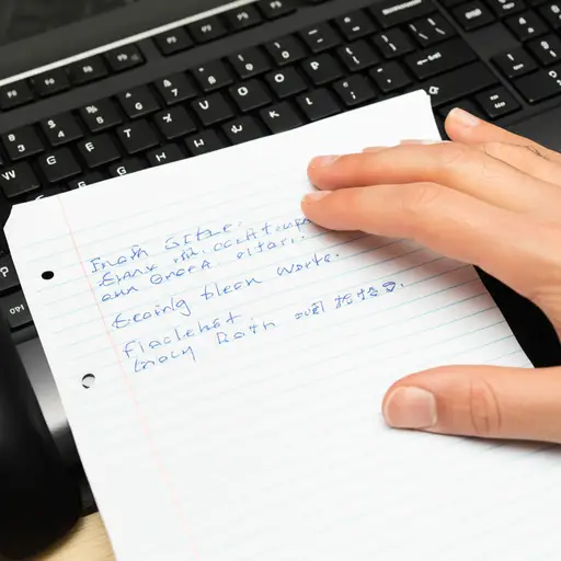 我的字迹很潦草，所以我经常改用打字。