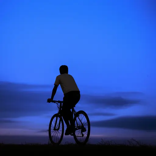 马丁在黎明前骑自行车出发了。