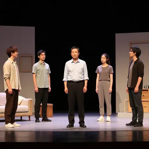 导演要求演员们把最后一场戏排练几遍。