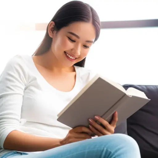 她空闲时喜欢读浪漫小说。