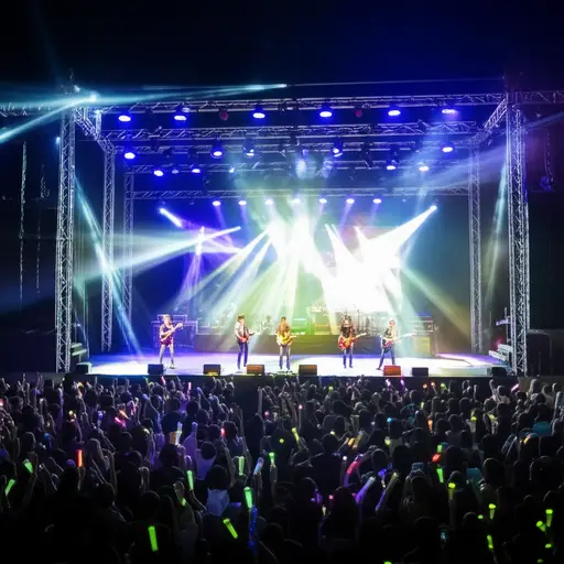 我最喜欢的乐队今晚有演唱会。