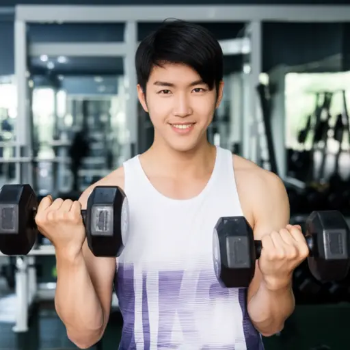 他每天健身，现在体型看起来很棒。