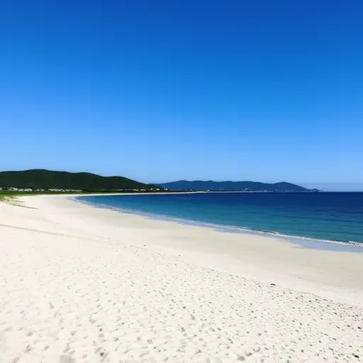 你应该参观东北地区，那里以白色沙滩闻名。