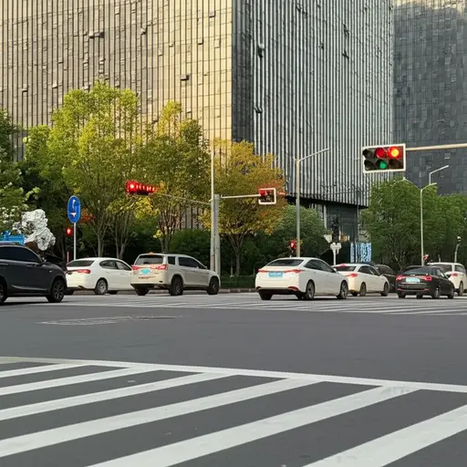 在第一个交通灯处右转。