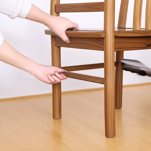 别在地板上拖着椅子走，把它搬起来。