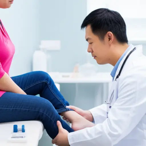 医生检查了我的腿，看看有没有受伤。