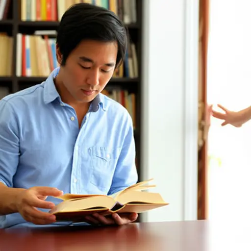 有一天，我正在读一本有趣的书，突然有人叫我。