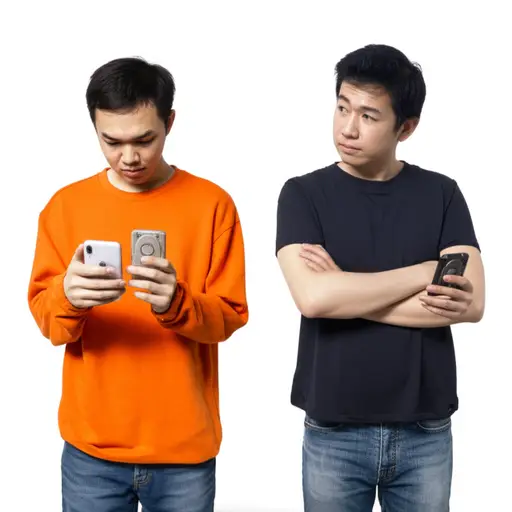 “我的手机旧了。” “我的也是。”