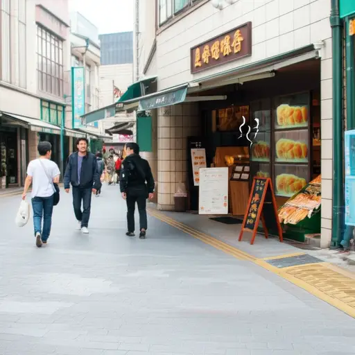 我们能闻到街那头面包店烤面包的香味。