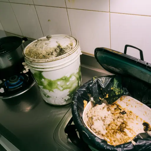 厨房传来一股难闻的气味。