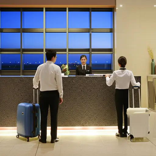 我们早早从酒店退房，以便赶上早班飞机。