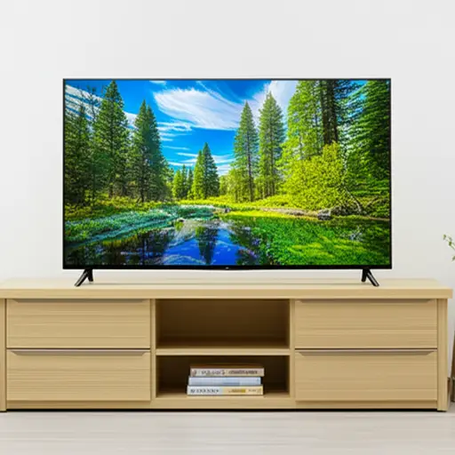 电视屏幕上的画面非常清晰。