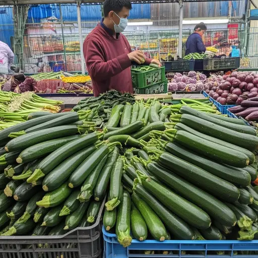请从市场买两个西葫芦好吗？
